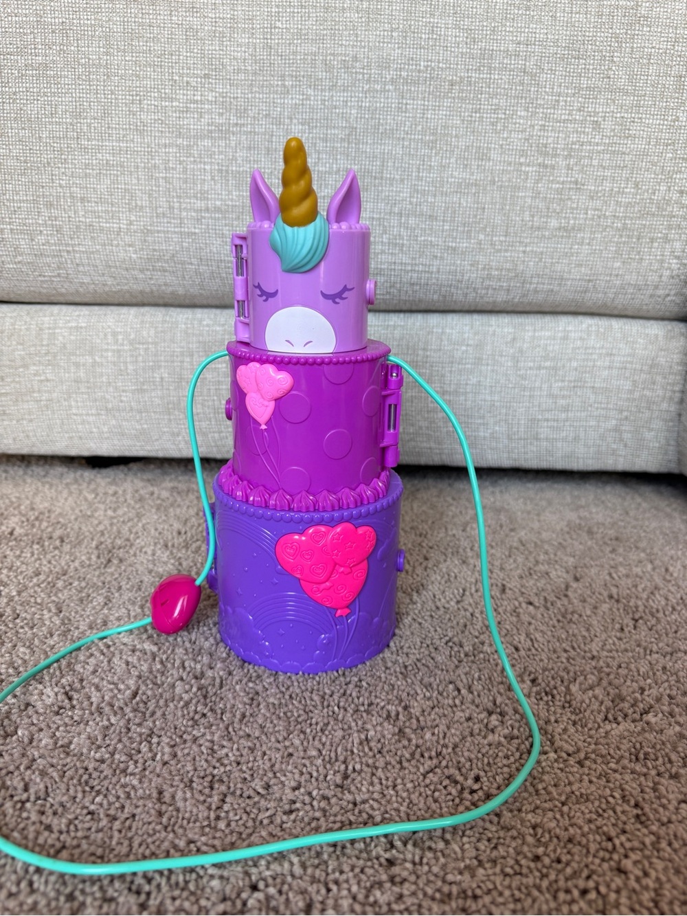 Polly Pocket Spin 'n Surprise Birthday Cake Unicorn Playset
